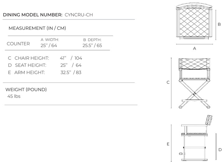 Canyon Crue Counter dimensions